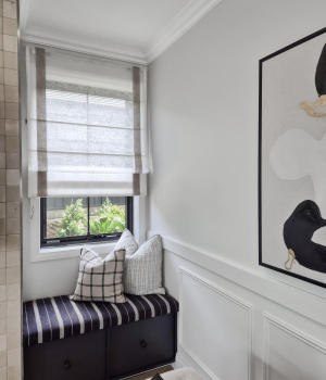 Custom-Sheer-Roman-Blinds-with-trim-for-display-home-Living-Room-3